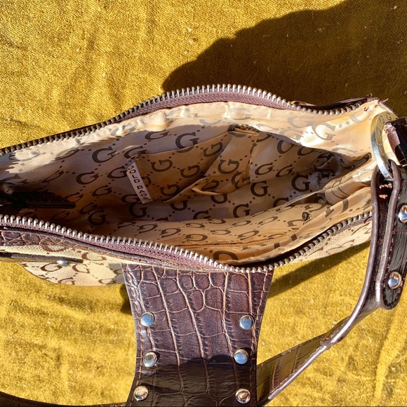 Cute brown pattern G fashion bag - Picture 3 of 5